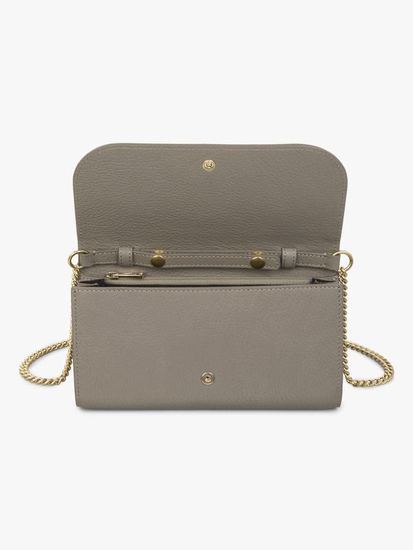 Chloé Carteras Mujer Hana Gris Grained Goatskin ZUQN38956